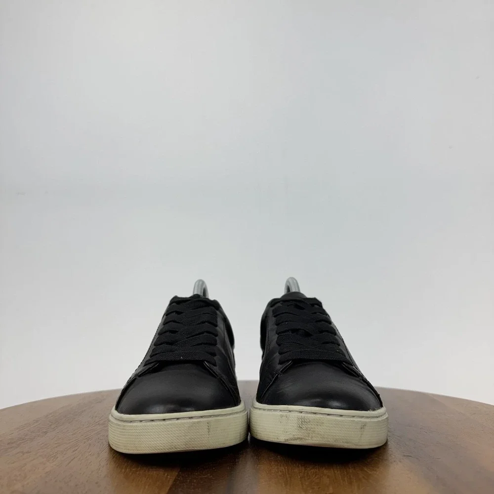 Womens Frye Ivy Black Leather Low Top Casual Comfort Sneakers Shoes Size 8 M GUC
